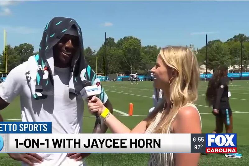 Ella Grogan goes 1-on-1 with Panthers CB Jaycee Horn at preseason camp.
