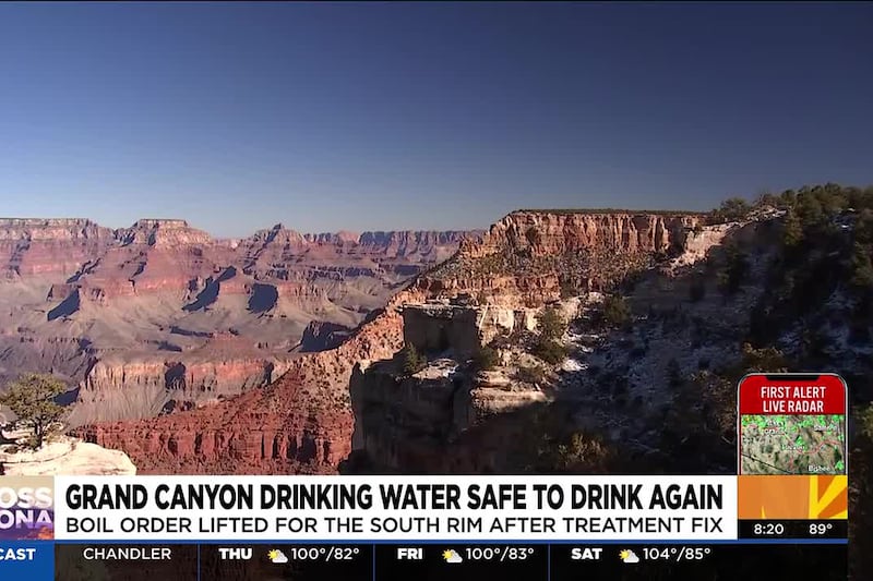 What should Grand Canyon visitors know about South Rim drinking water?