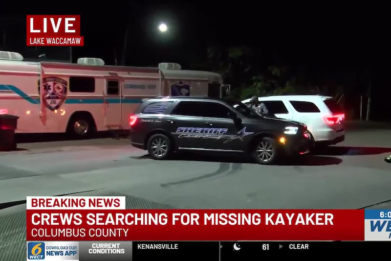 Search underway for missing 25-year-old kayaker in Lake Waccamaw