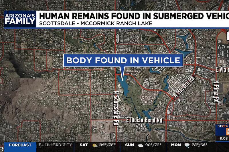 Submerged car found with human remains in Scottsdale: What police know