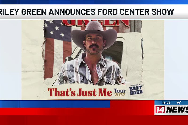 Riley Green set to perform at Ford Center in 2027