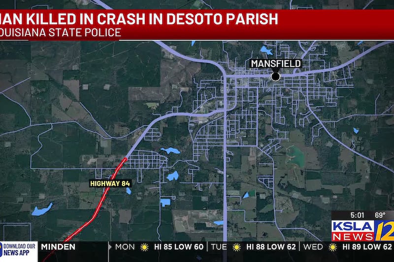 Man killed in crash in DeSoto Parish