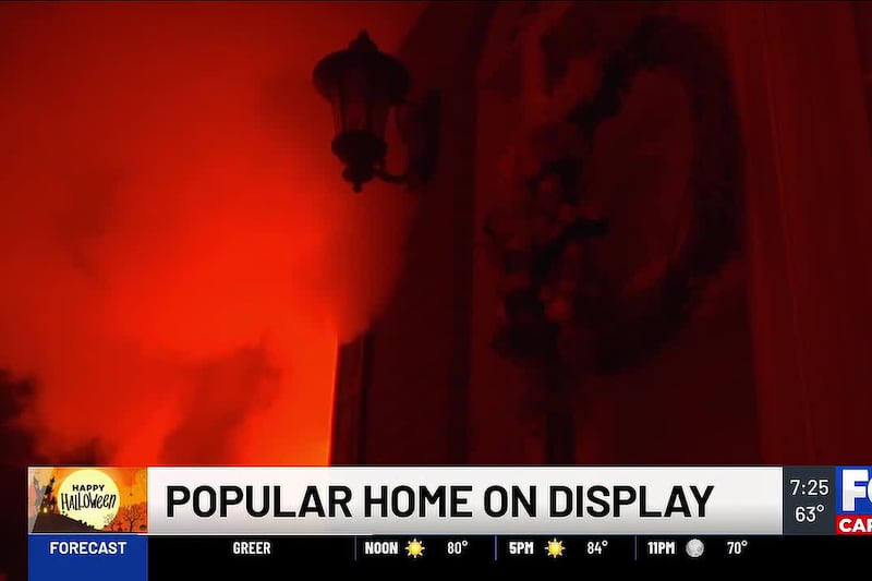Viral Fountain Inn Halloween house returns with fiery display
