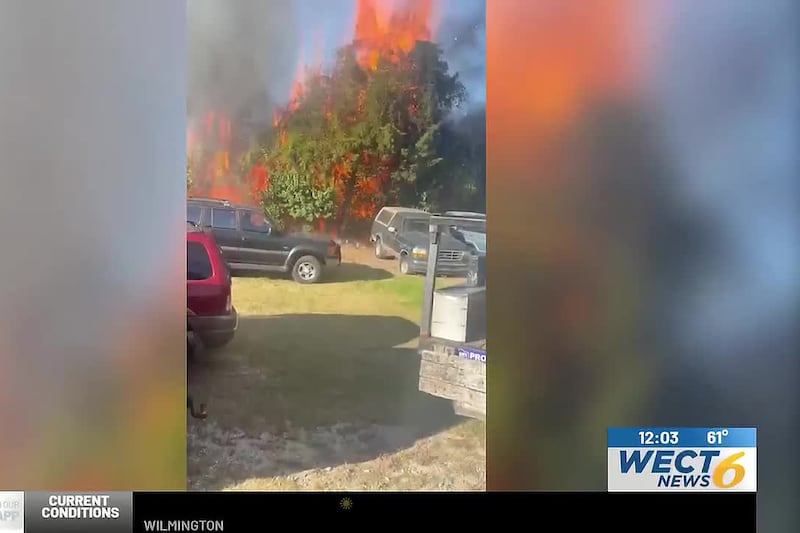 VIDEO: Fire crews put out vacant mobile home fire in Wilmington