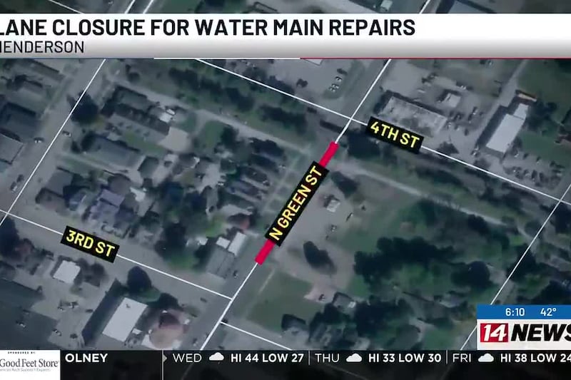 Traffic Alert: Lane closure on Green St. for water repairs