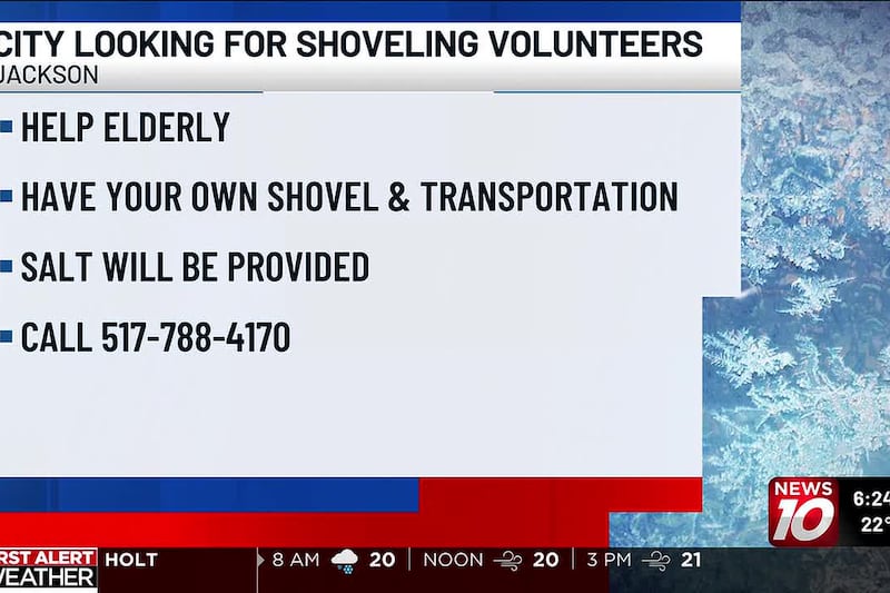 City of Jackson looking for volunteers to assist with snow removal